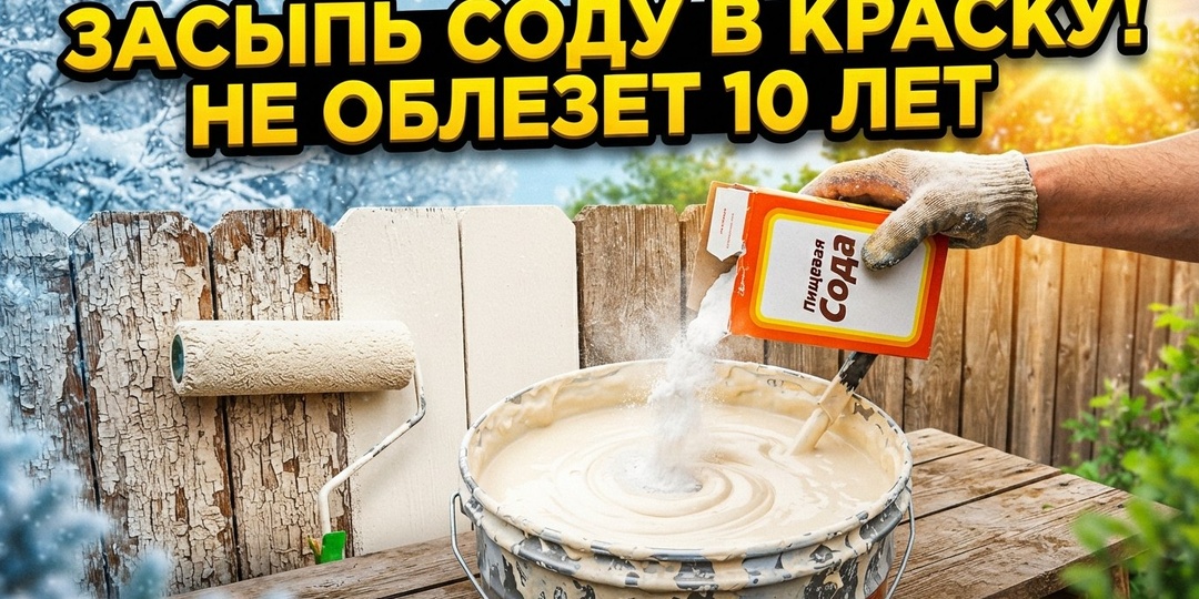 Засыпь СОДУ в краску не облазит и не выгорает в любых условиях не боится солнца и морозов