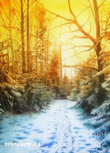Закат. Шелк / холодный батик / 60x40 см. Источник изображения : art-katalog.com›ru/painter/515 и http://art-cheap.ru›gallery/18
