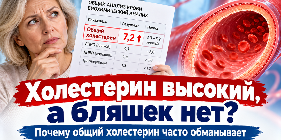 Холестерин высокий, а бляшек в сосудах нет: почему обычный анализ крови показывает не всю правду