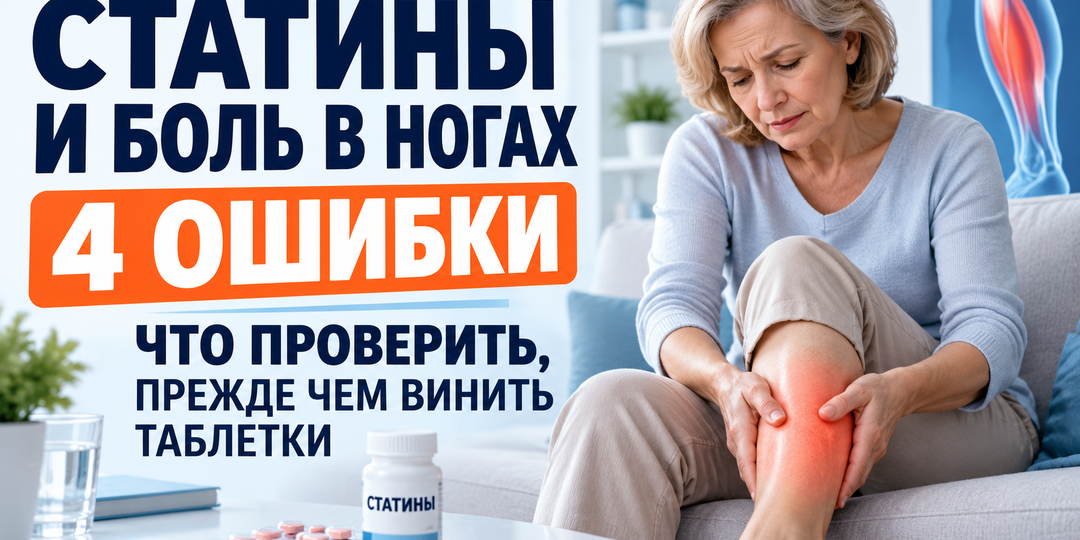 Статины и боль в ногах: 4 ошибки, которые стоит проверить, прежде чем винить таблетки