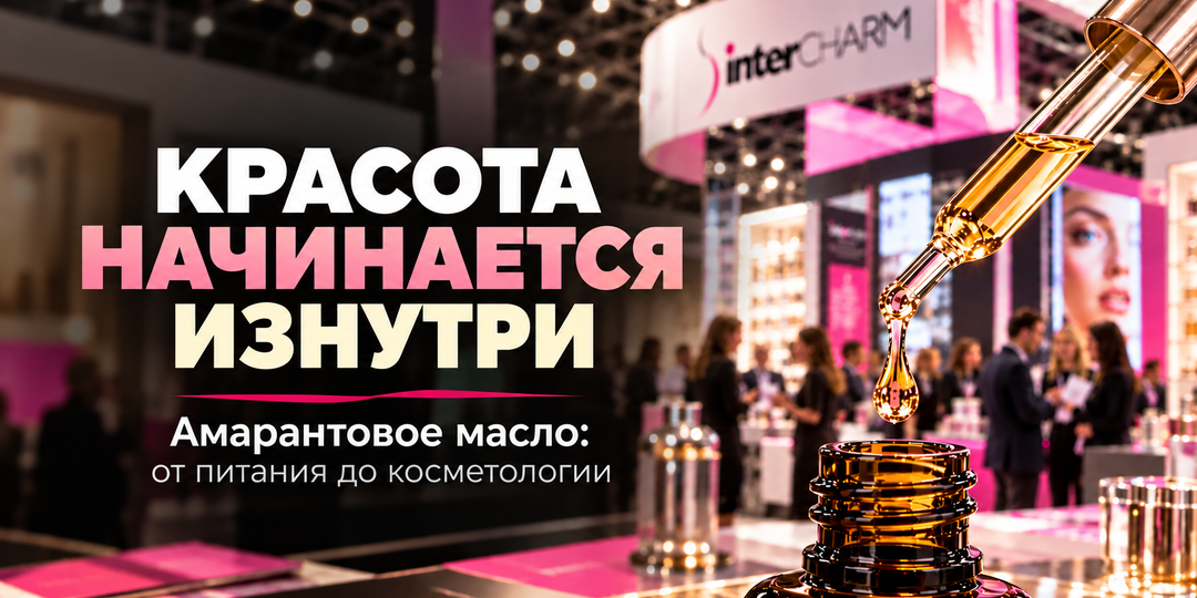 InterCHARM 2026: амарантовое масло для кожи, сквален и новый взгляд на красоту