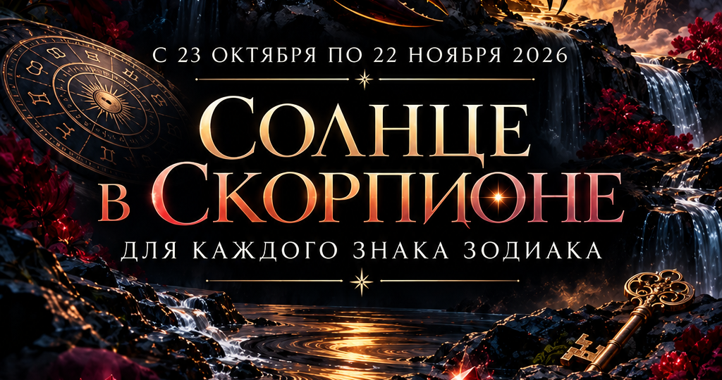 С 23 октября по 22 ноября 2026 для каждого знака Зодиака — Солнце в Скорпионе