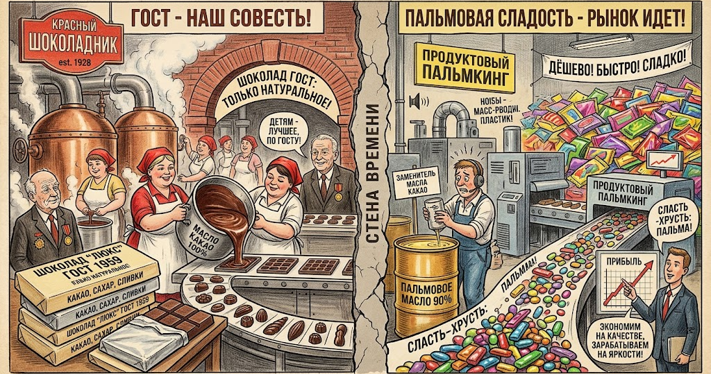 🍫🍦 Сладкий обман: Почему советский шоколад и мороженое были лучшими в мире, и как их превратили в суррогат