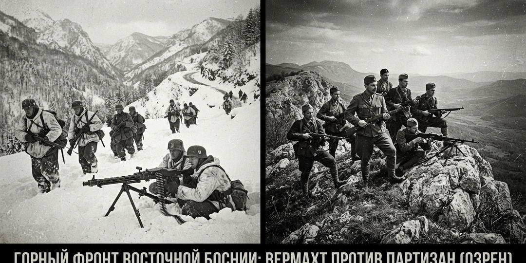18 тысяч карателей против 1200 партизан зимой 1942 года в горах Боснии