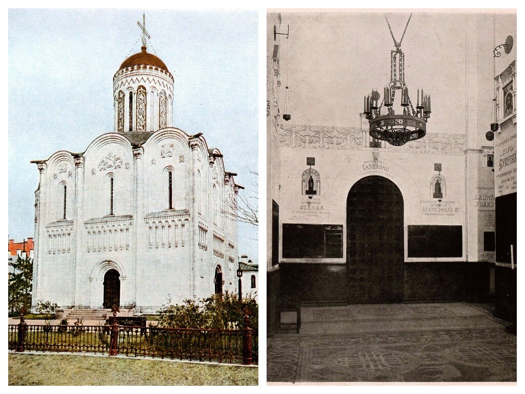 Спас на Водах, 1912-1914 гг. и интерьер храма (Судовые иконы и памятные доски с именами погибших моряков; северная стена), 1911-1914  гг. (Источник фото: сайт Pastvu.com)