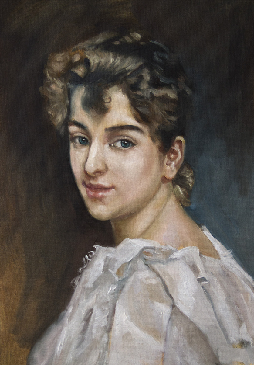 Тренировочная копия портрета художника Адольфа-Вильяма Бугро. Максим Пирогов