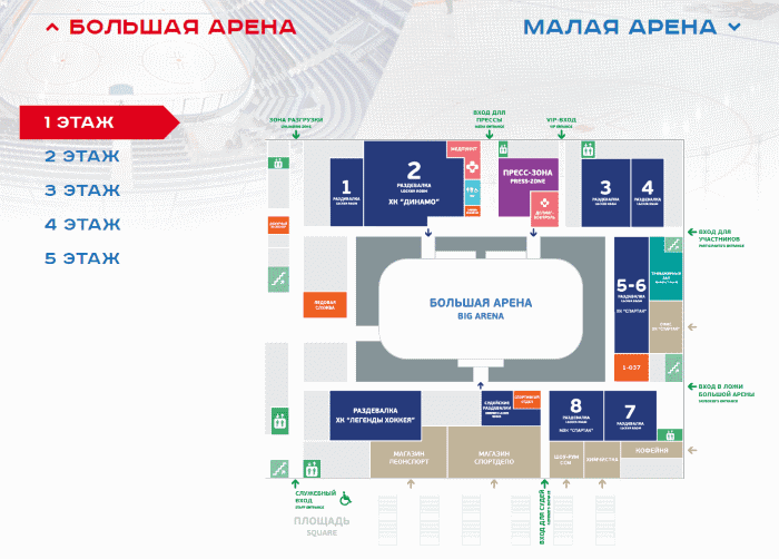 Конфигурация арены — ВТБ Арена