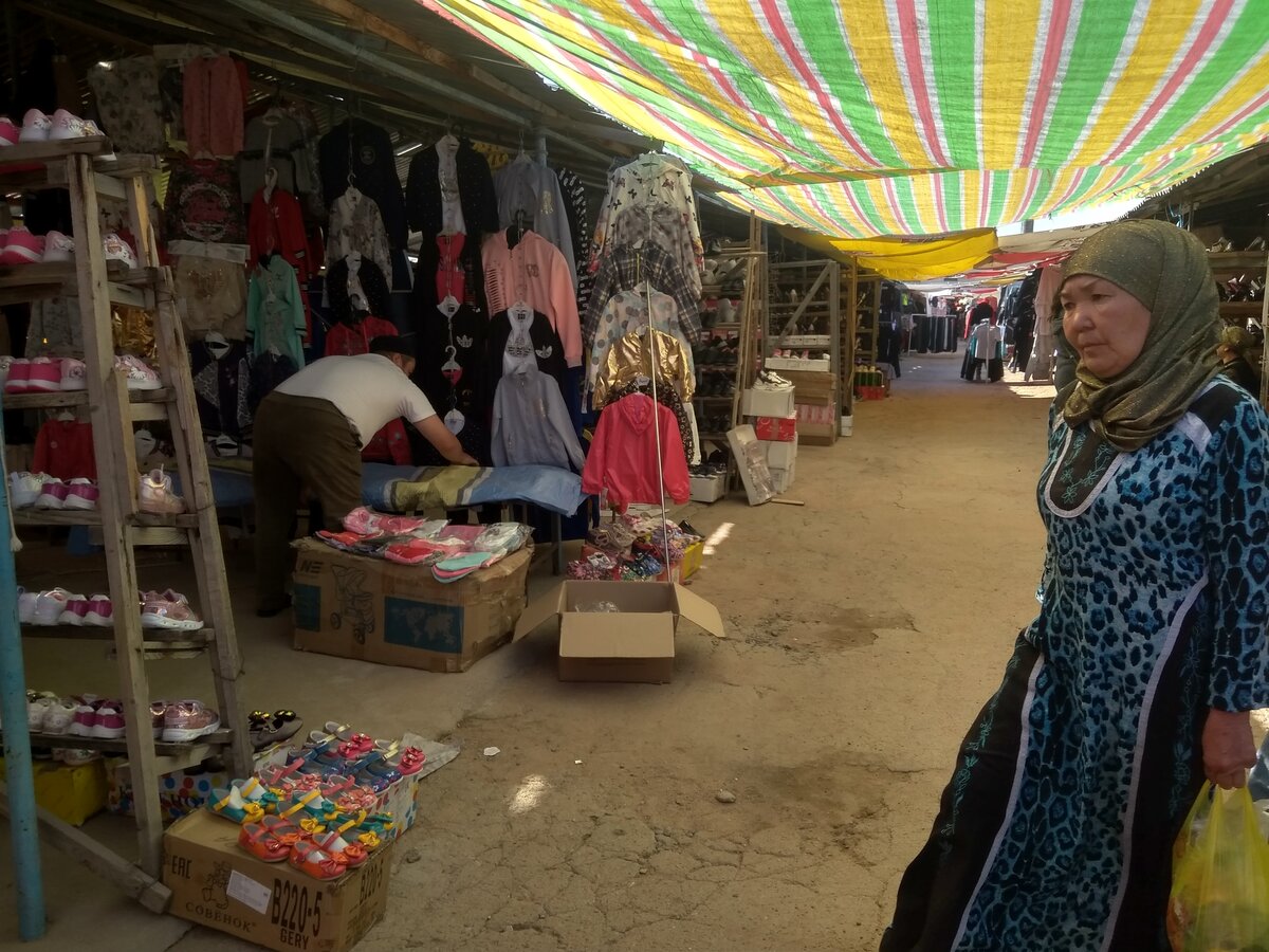 Ряды с одеждой и обувью