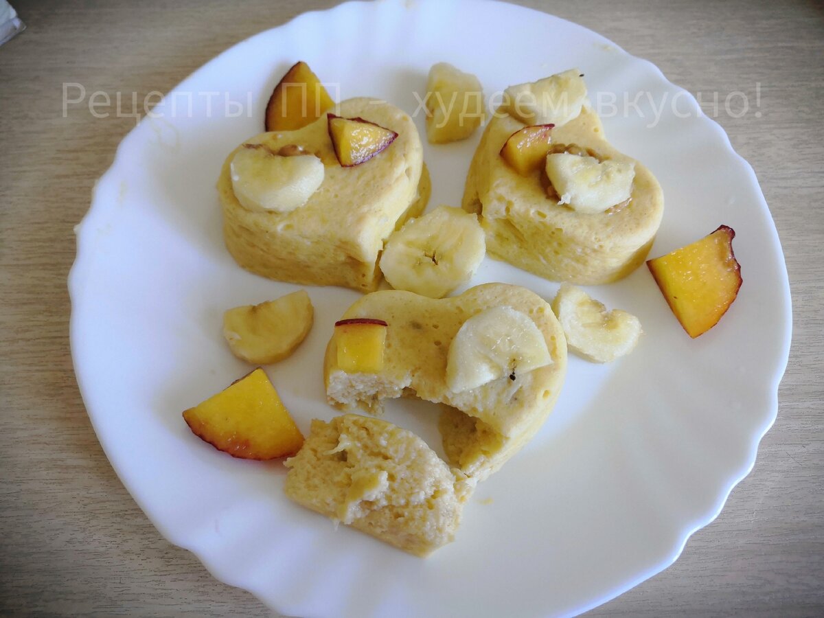 Кекс с творогом и бананом в духовке