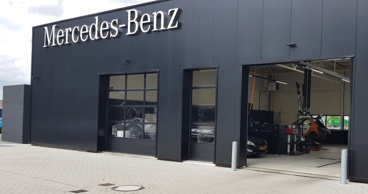 Воздушное отопление автосервиса на газовых воздухонагревателях