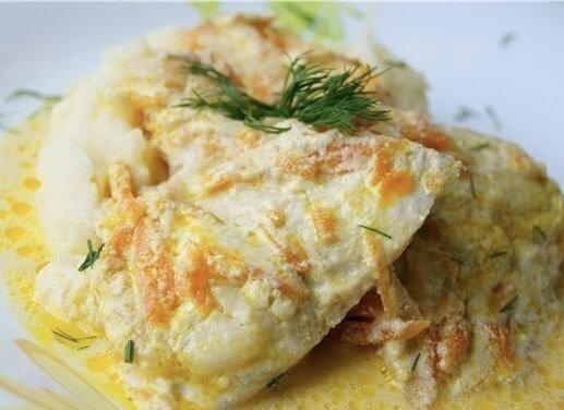 Запечённый минтай