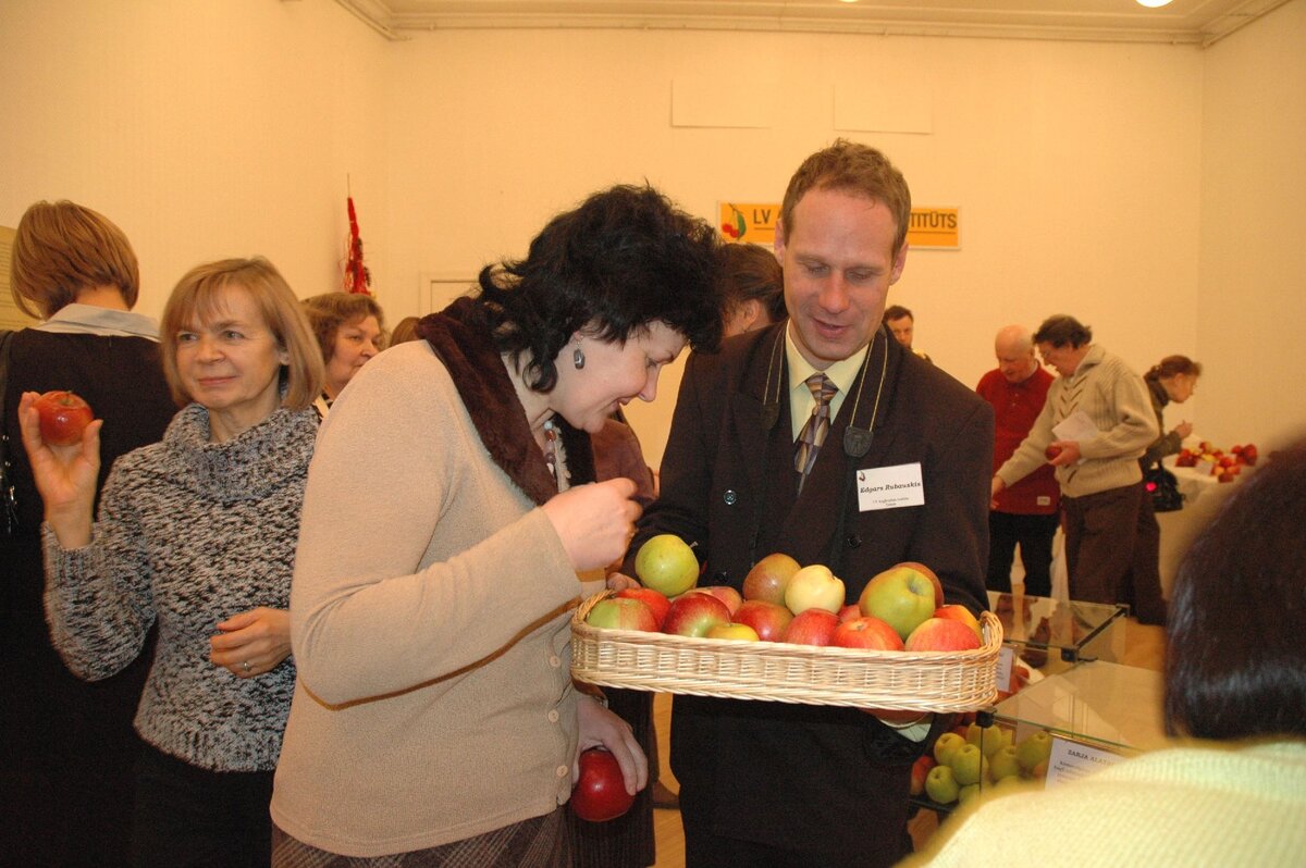 Дегустация на выставке яблок. Фото автора