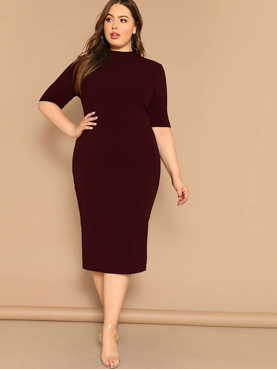 Красное платье карандаш