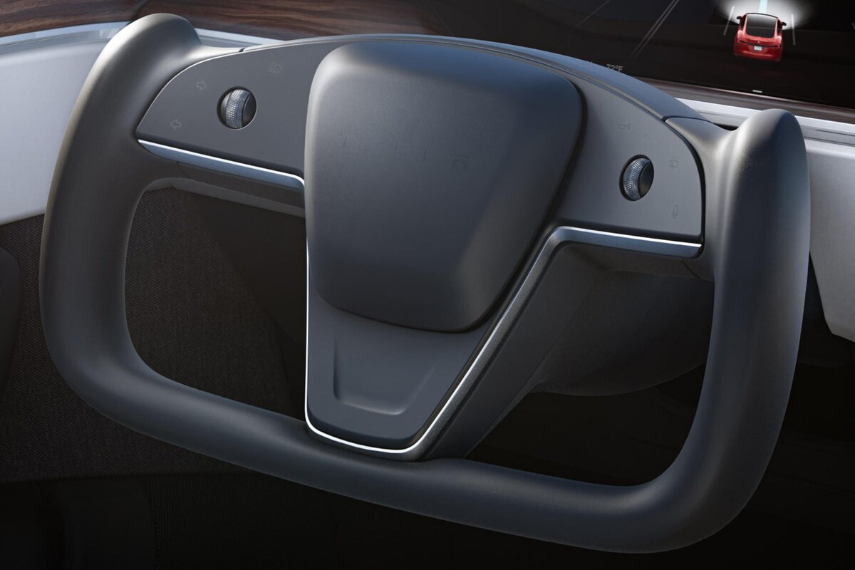 Здесь нет PRNDL. 
Тесла