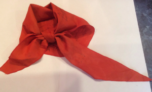 Фото из интернета. Мой первый галстук был из красного ситца и обшит вручную.