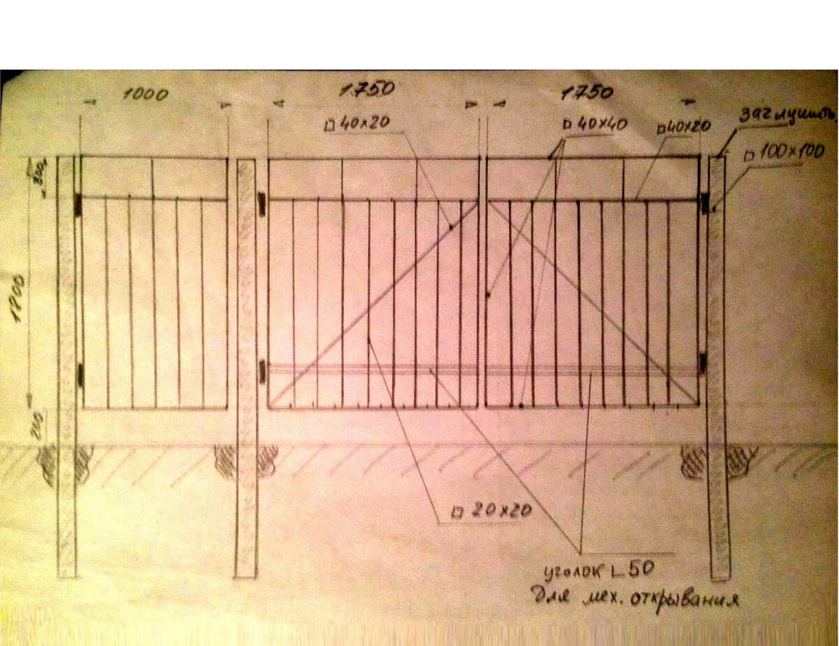 Ворота с калиткой своими руками: откатные и распашные, чертежи, видео и фото