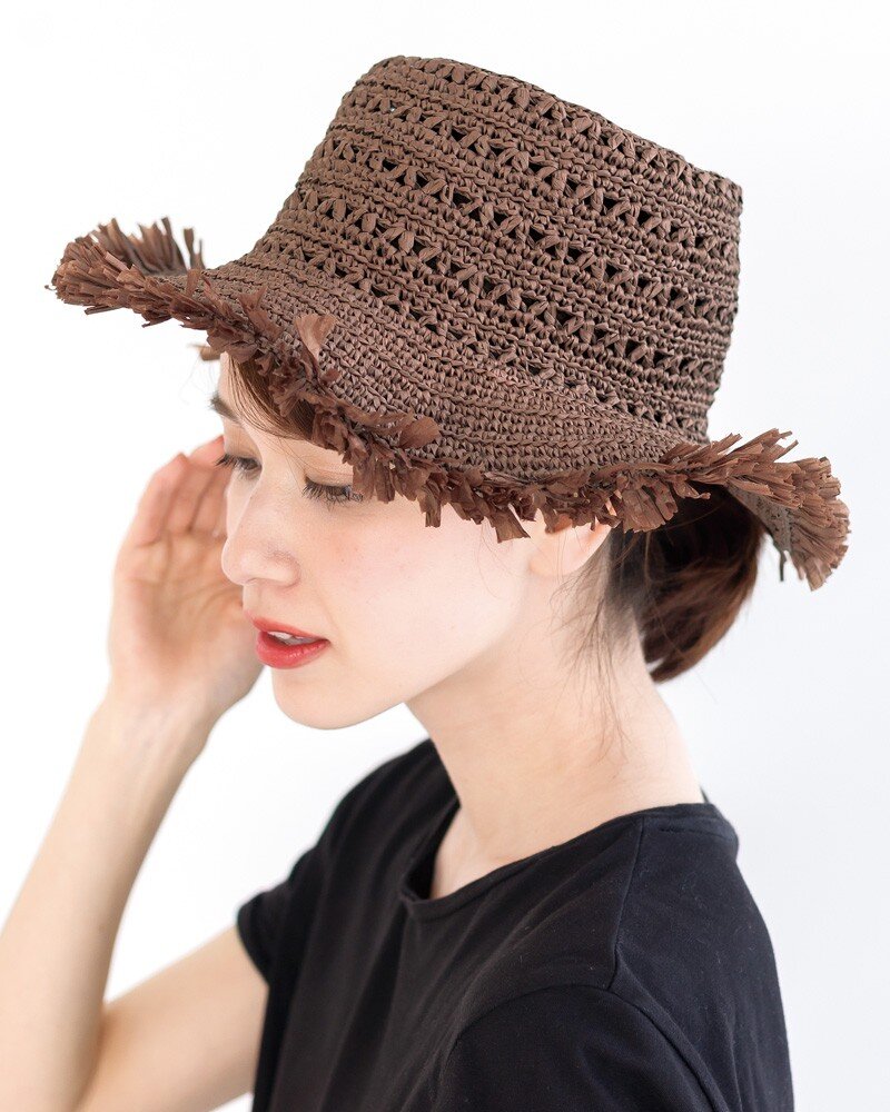 Knitted hat knitting