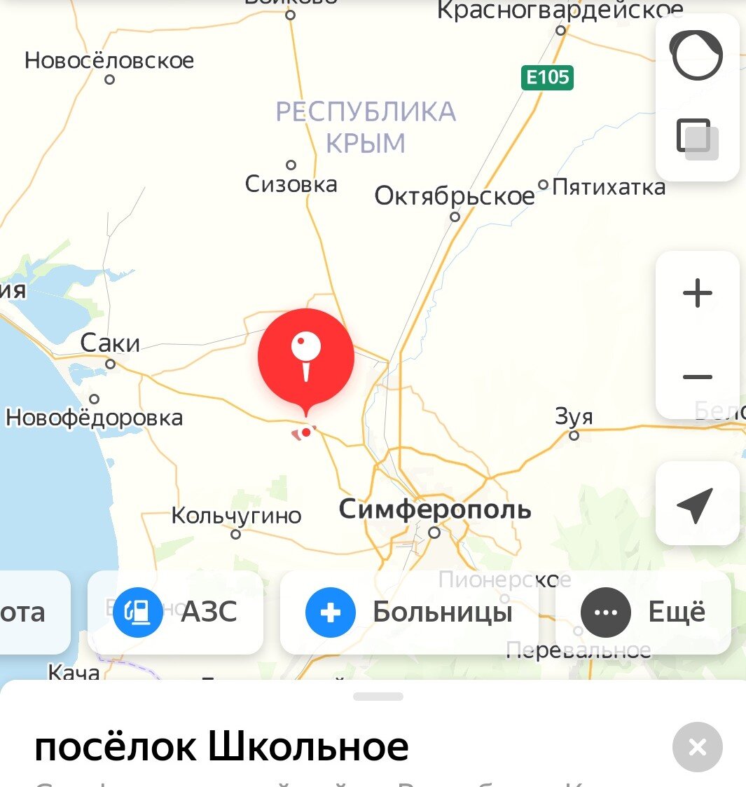 "Школьное" на карте