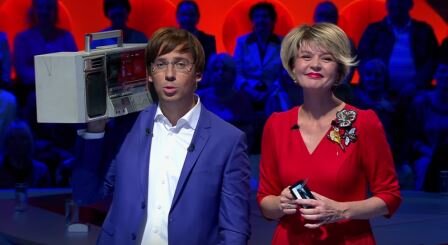 Юлия Меньшова и Максим Галкин в передаче "Сегодня вечером"