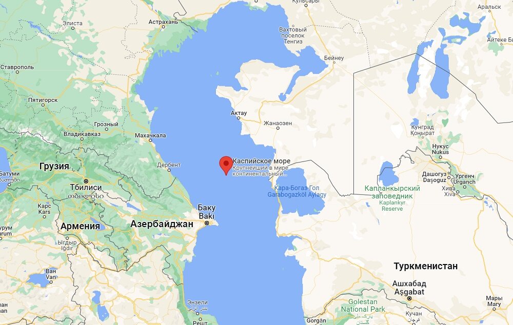 Каспийское море гугл карта