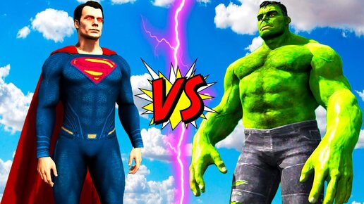 ХАЛК ПРОТИВ СУПЕРМЕНА в ГТА 5 МОДЫ АНИМАЦИЯ! HULK VS SUPERMAN ОБЗОР МОДА в GTA 5 ВИДЕО MODS