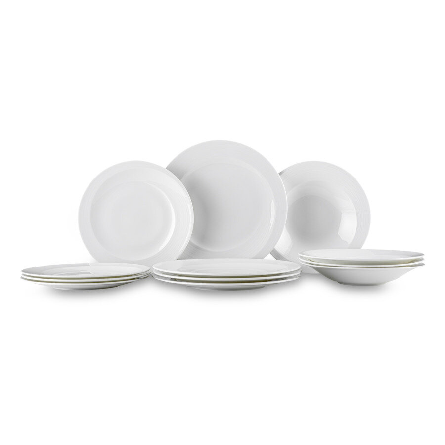 Столовый сервиз Narumi «Воздушный белый». Материал - костяной фарфор