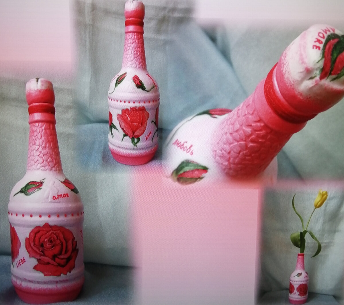 Обычная салфетка, скорлупа, краски