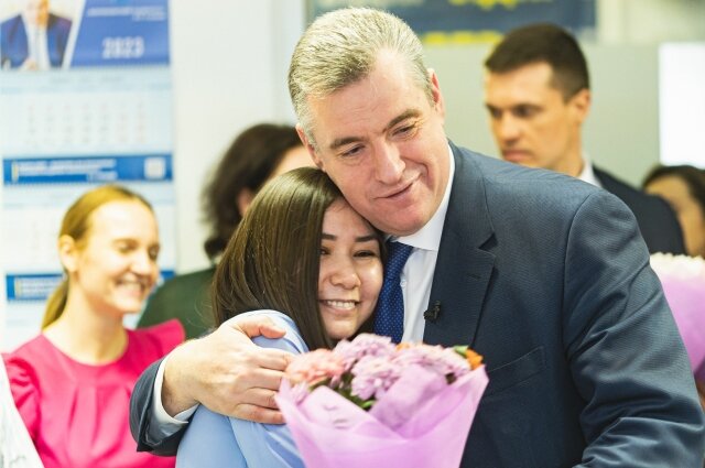    Леонид Слуцкий и Куаныш Балтабаева. Фото: Родион Севастьянов