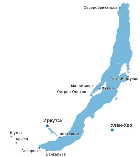 Где озеро байкал на карте