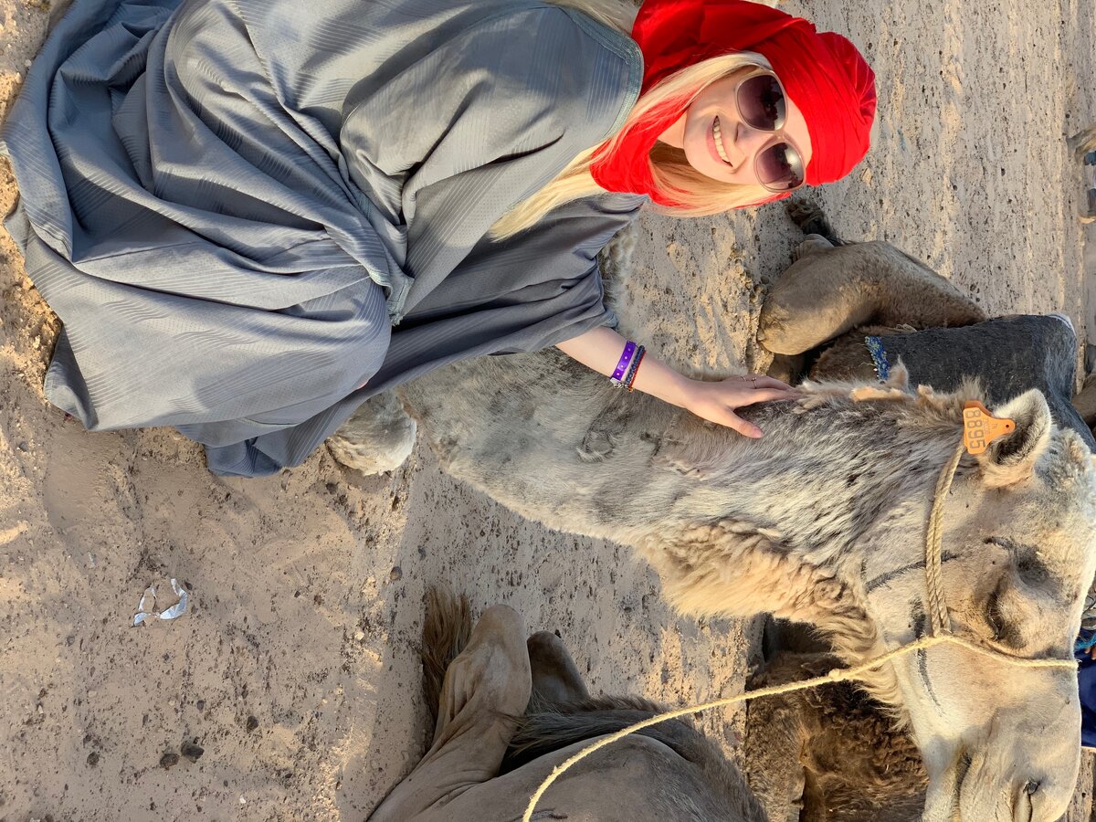 Я боялась подойди и погладить, но потом вдруг осмелела!
