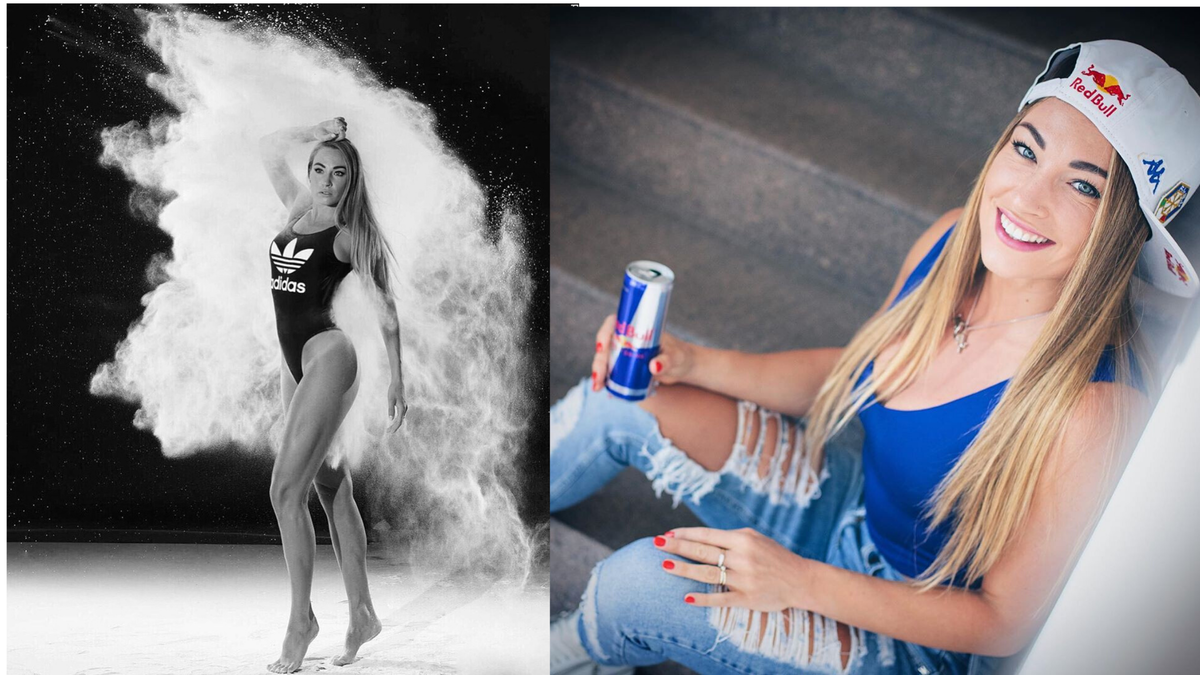 Доротея Вирер в рекламе спонсоров Adidas и Red Bull