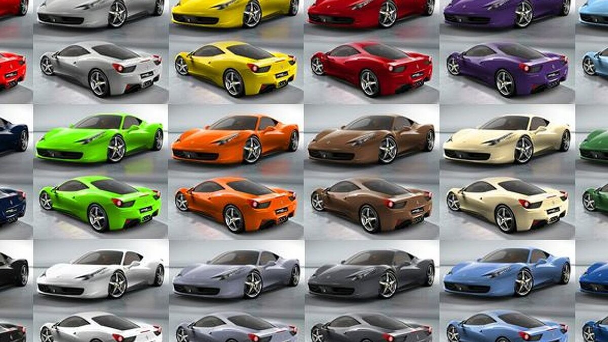Можно подобрать на машину. Цвета машин. Цвет Феррари. Машины разных цветов. Популярные цвета автомобилей.