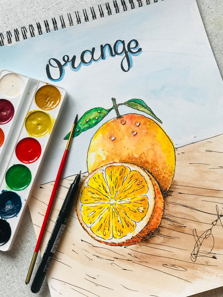 Апельсин скетч