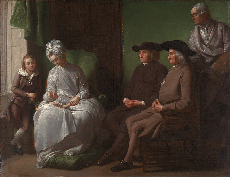 Художник и его семья Бенджамина Уэста, 1772 год. Любезно предоставлено Йельским центром британского искусства.
