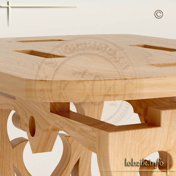 Выпилить пазы в заготовке сидения