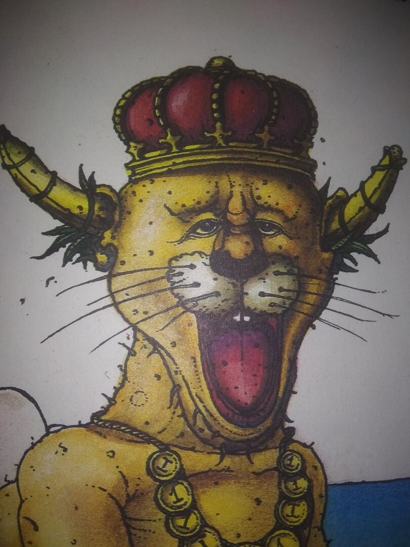 Из иллюстраций Андрея Бондаренко к повести Спайка Миллигана "Грустно-весёлая история лысого льва"