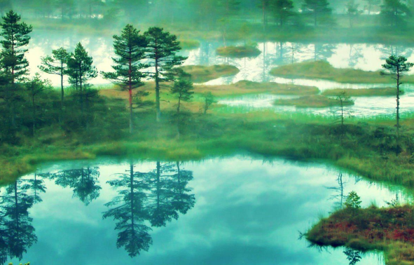 Болото. Картинка для обложки