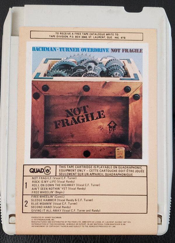 Q8 cartridge Quadraphonic, 4.0. 1974 Phonogram, Inc