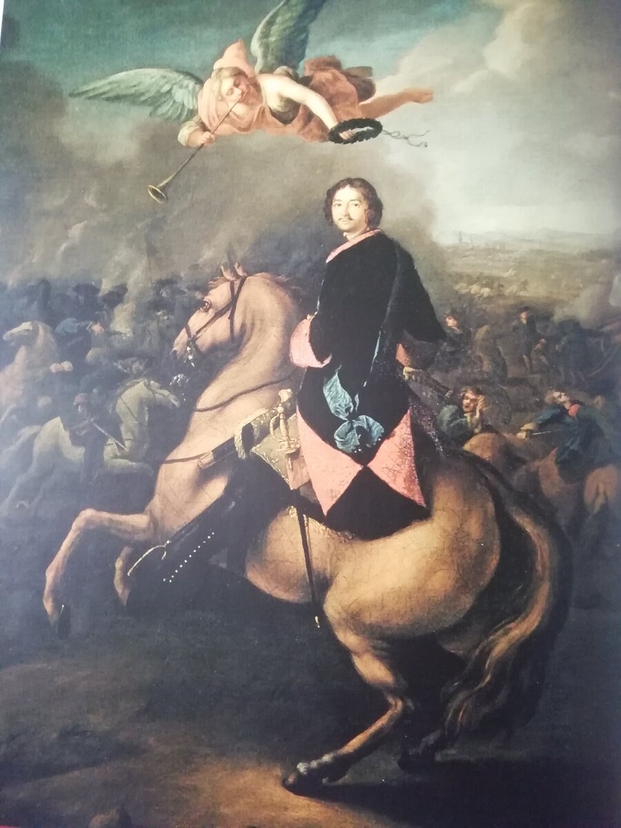 Петр I в Полтавской битве. Художник И.Г. Таннауер 1724 ГРМ.