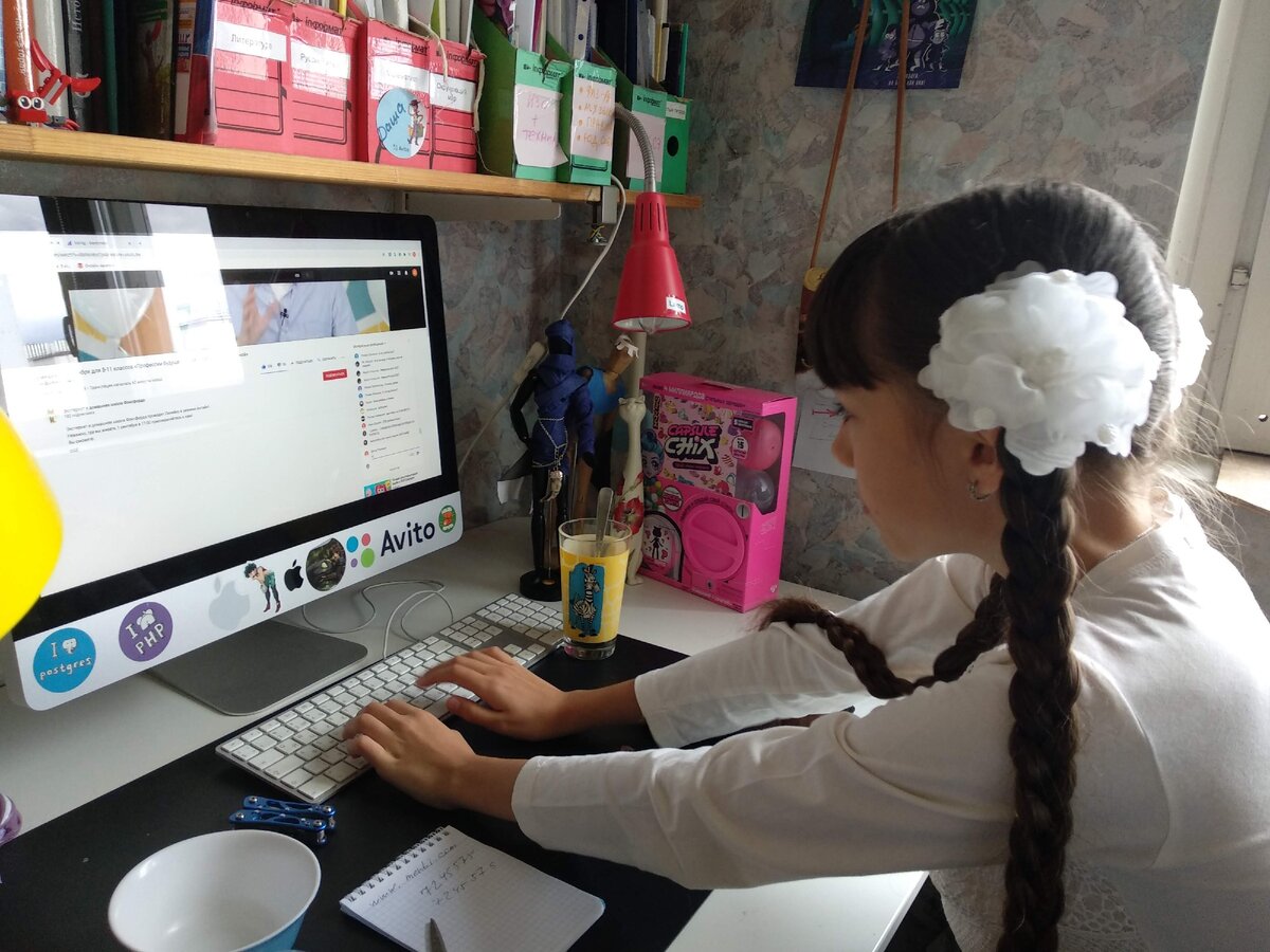 Сентябрь 2020. Онлайн-линейка первого сентября в школе Фоксфорд. Фото сделано автором этой статьи.