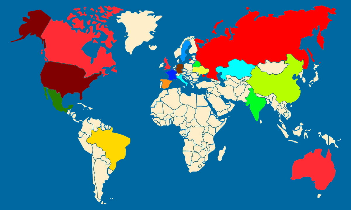 Карта стран 2022