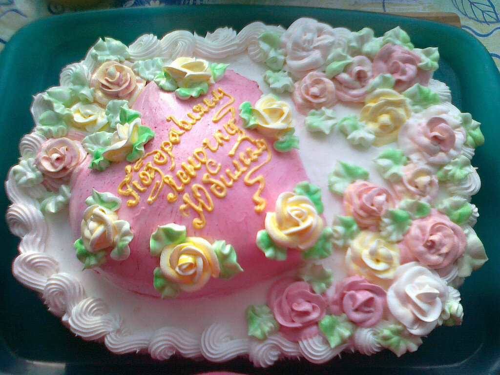 Мой самый первый тортик для кумы.