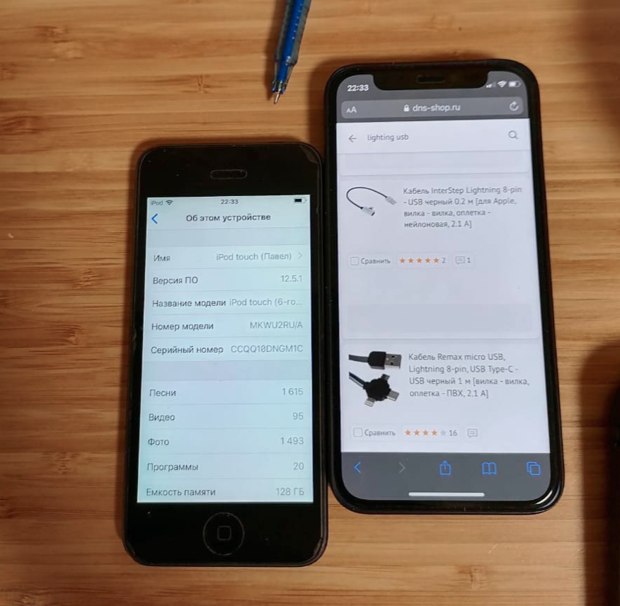 Ipod (как iphone 5) vs Iphone 12 mini