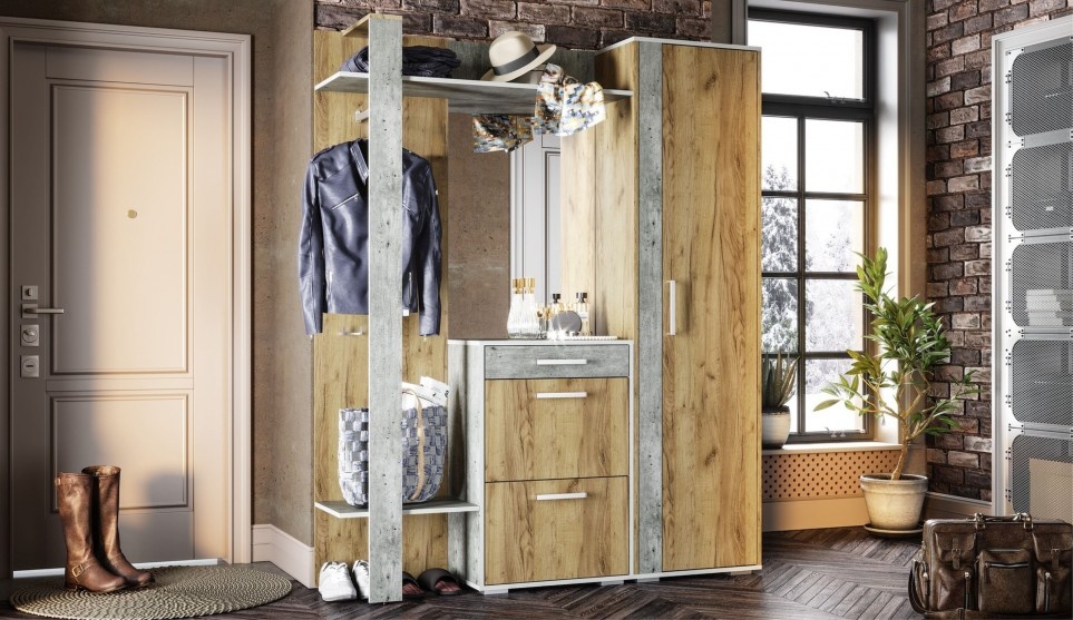 Прихожая Кензо Крафт/метрополитан грей