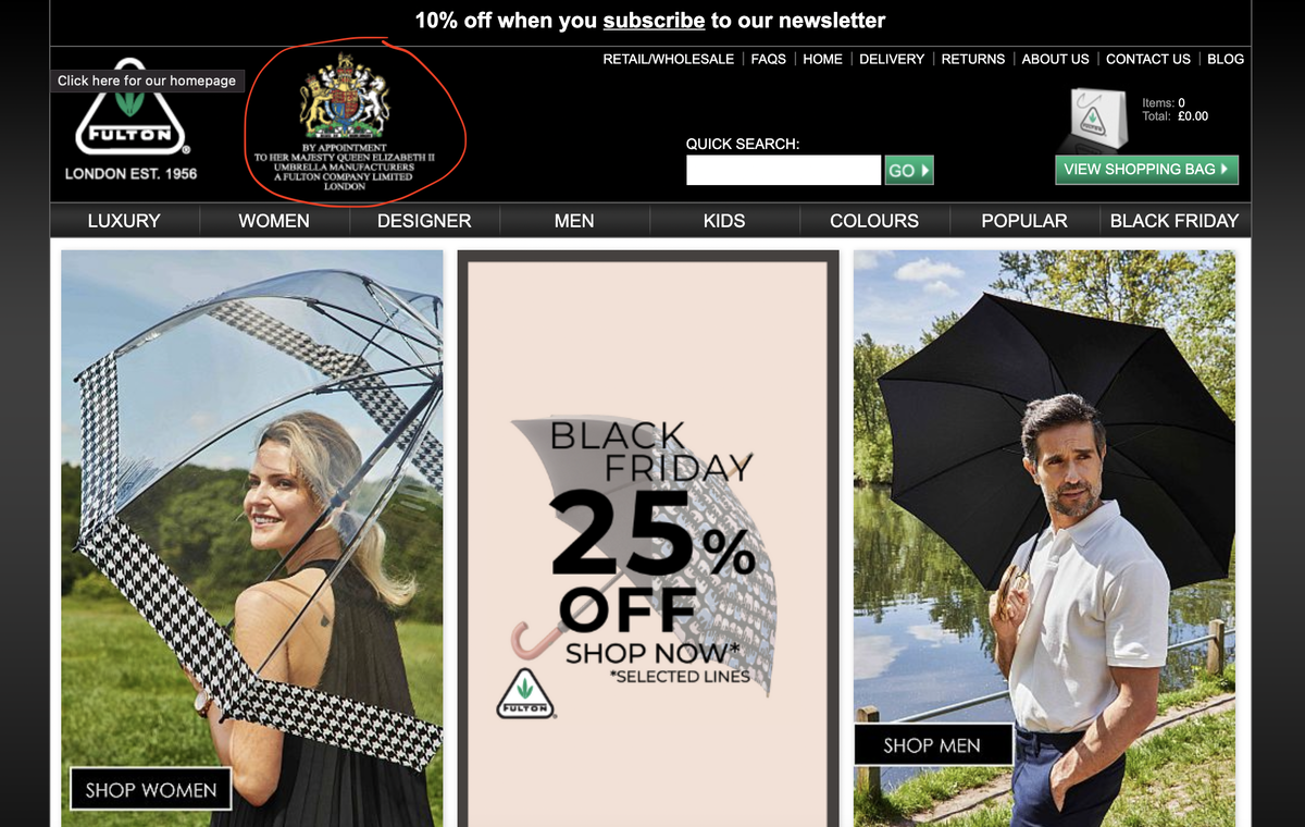 Такие эмблемы я часто видела на вывесках магазинов в центре Лондона