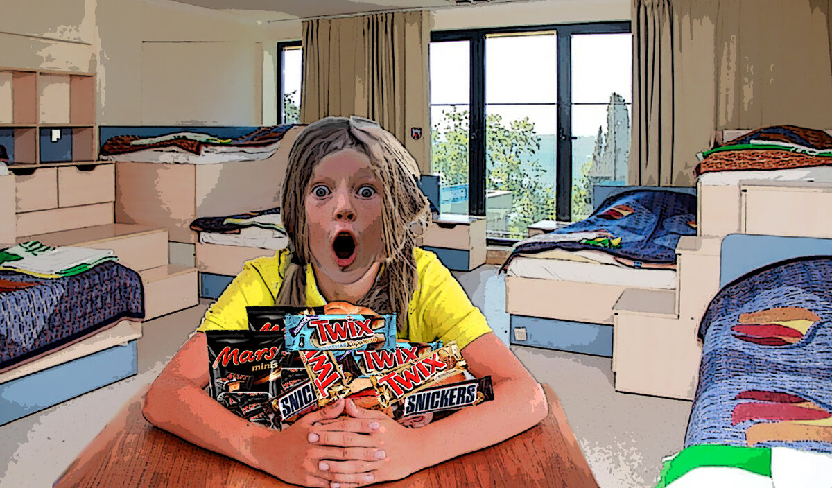 Жадная девочка. Иллюстрация