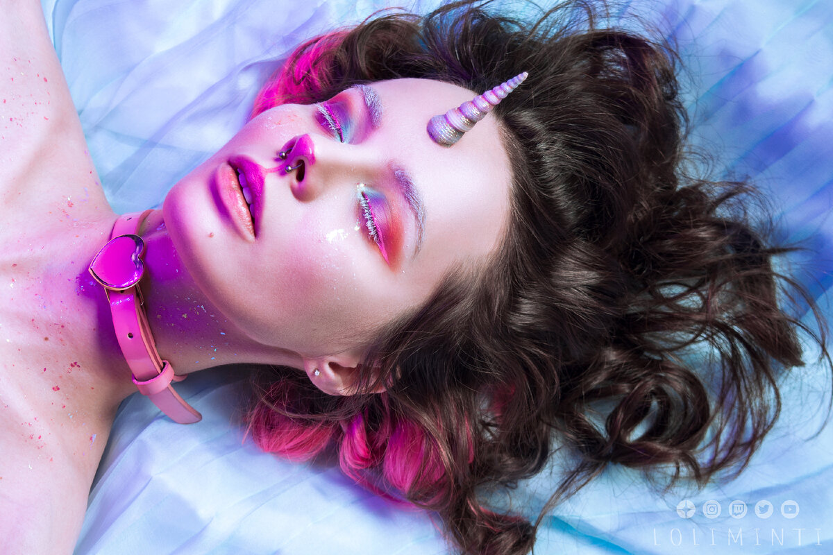 Одна из первых удачных работ с белыми ресничками, фото автора