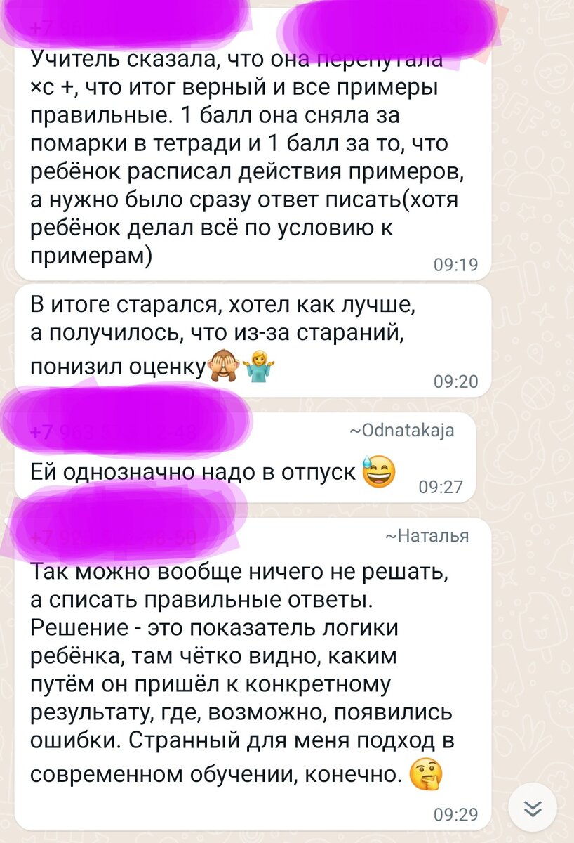 Скрин переписи из чата. 