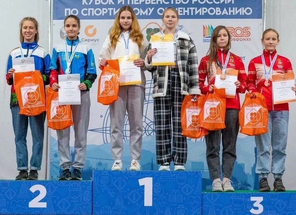     Анна Фомичева и Маргарита Баранчикова (в центре). Фото со страницы БУ ОО "СШОР №10" (Орловская область) в VK.