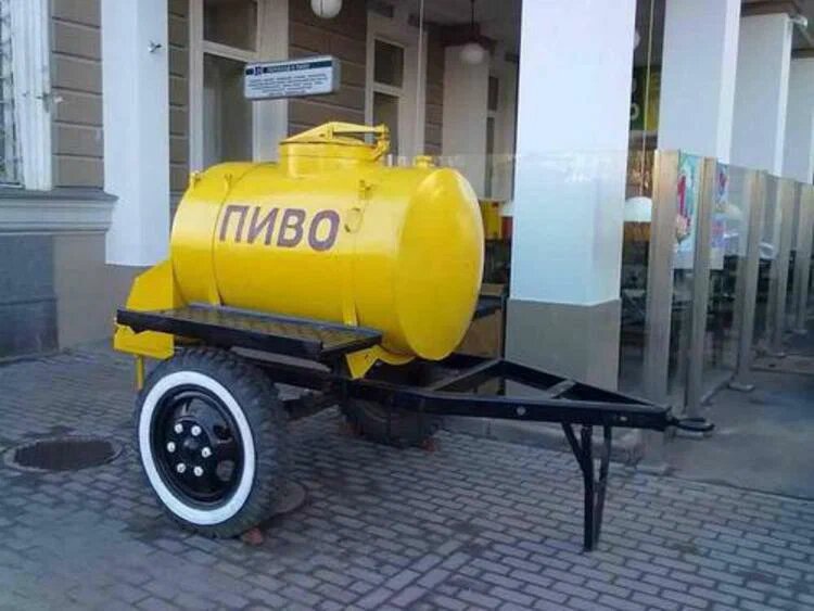 отличный способ доставки свежего пива страждущим. фото с интернетов